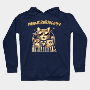 Meowcrobiologists at Work - FUNNY CATS STUDY CHEMISTRY - meowcrobiology Hoodie